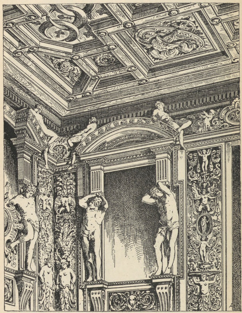 Fig. 204. Ozdoby stiukowe w pałacu Spada w Rzymie. Giulio Romano.