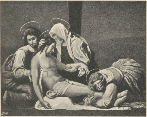 Fig. 213. Opłakiwanie Chrystusa. Fra Bartolomeo. Florencya. Pał. Pitti.