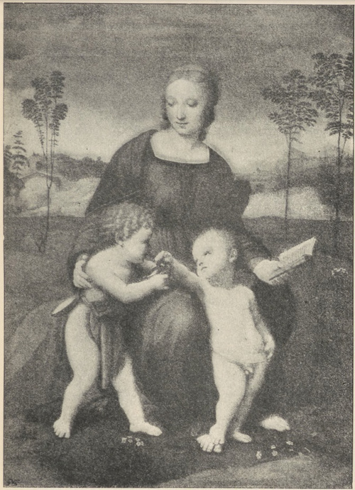 Fig. 252. Madonna ze szczygłem. Raffael. Uffizi.