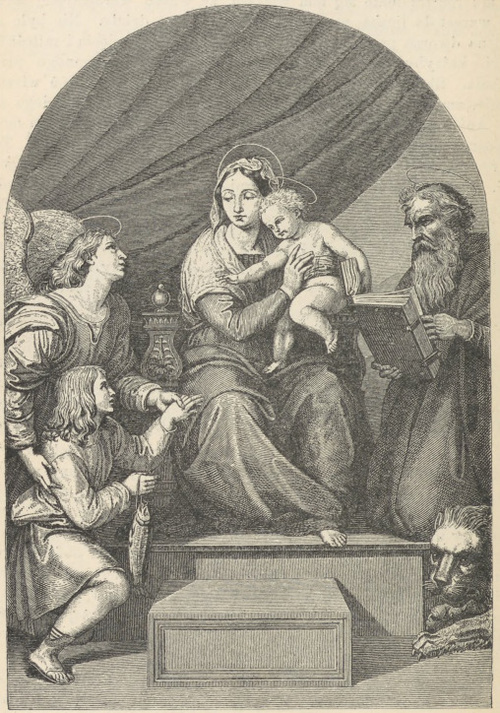 Fig. 260. Madonna z rybą. Kaffael. Madryt. Prado.