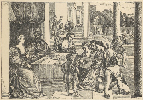 Fig. 296. Grupa środkowa z uczty bogacza. Bonifazio. Wenecya.