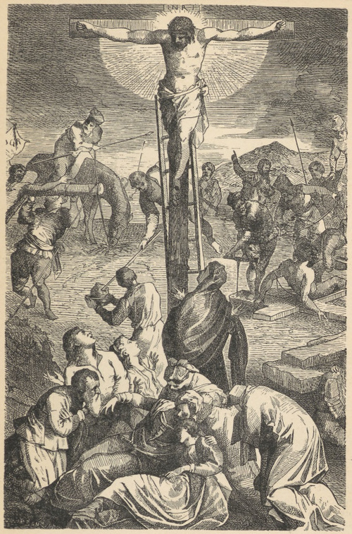 Fig. 299. Grupa środkowa Ukrzyżowania. Tintoretto. Wenecya. Senola die. Rocco.