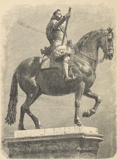 Fig. 301. Posąg konny Filipa III. Giov. da Bologna i Rietro Taeca. Madryt.