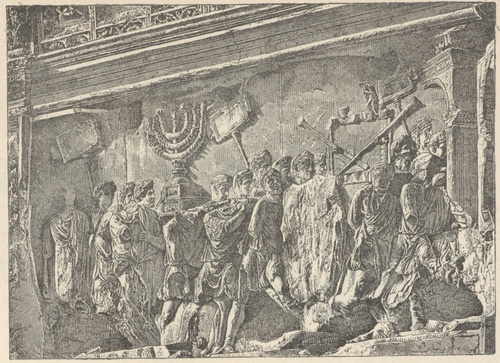 Fig. 328. Płaskorzeźba z łuku Tytusa w Rzymie.