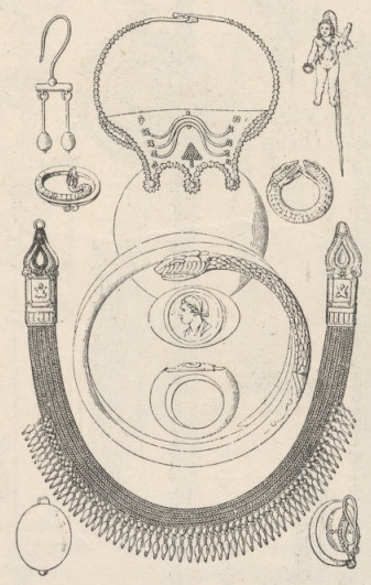 Fig. 334. Przedmioty ozdoby z Pompei.