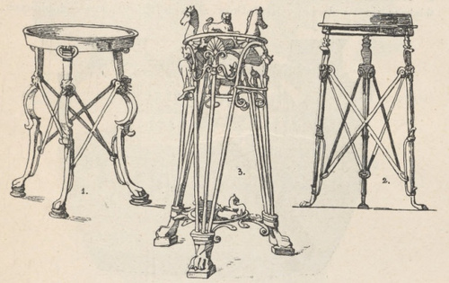 Fig. 336. Trójnogi bronzowe.
