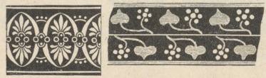 Fig. 343. Ornament fryzowy ze stojącymi i opuszczonymi liśćmi.