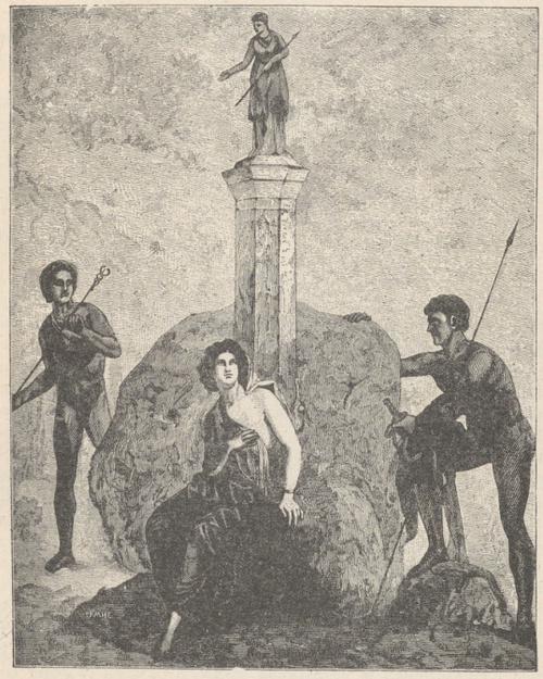 Fig. 351. Jo, strzeżona przez Argusa. Malowidło z domu Livii na Palatynie w Rzymie.