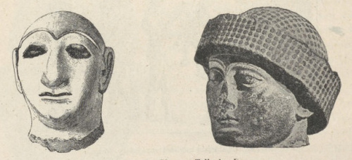 Fig. 42. i 43. Głowy z Telloch. Luwr
