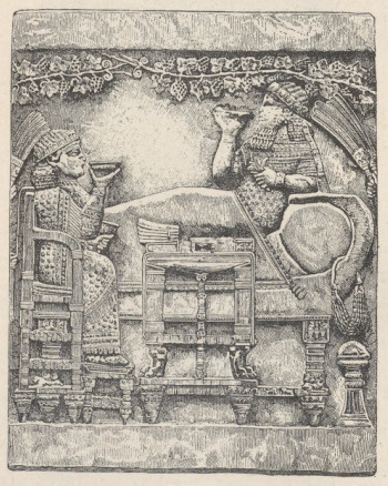 Fig.55. Loże do uczt króla Assurnazirpala z Kujundżiku Muzeum Brytyjskie