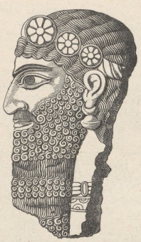 Fig.57. Głowa płaskorzeźbiona z Nimrudu