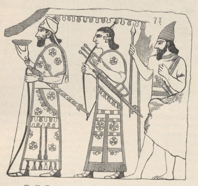 Fig.58. Fragment assyryjskiego obrazu z cegieł (Nimrud)
