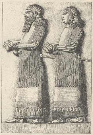 Fig.61. Płaskorzeźba z epoki Sargonidów. Z Korsabadu. Luwr