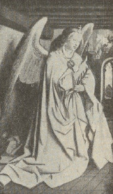 Ryc. 20. Jan van Eyck. Fragment,  z tryptyku Gandawy.