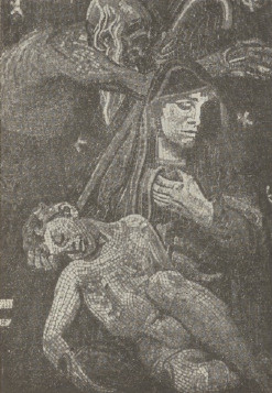 Ryc. 44. Współczesna mozajka z nagrobka.