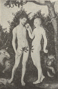 Ryc. 73. L. Cranach. Adam i Ewa.
