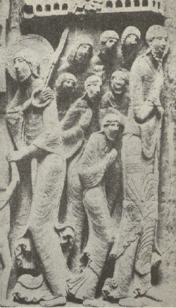 Ryc. 210. Fragment przyczółka świątyni. Katedra w Autun (Francja) z XII w.