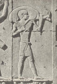Ryc. 219. Łowca gazelli. Płaskorzeźba egipska.