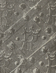 Ryc 264. Fragment okucia na drzwiach katedry na Wawelu.