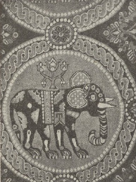 Ryc. 34. Fragment tkaniny byzantyjskiej.