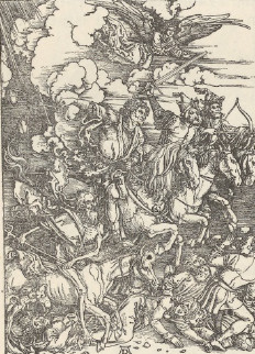Ryc. 321. Dürer. Czterej jeźdźcy apokaliptyczni.