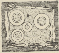 Rys. 11. Kamienny grób skrzynkowy w Brodnicy Górnej (powiat Kartuzki w W. Księstwie Poznańskiem).