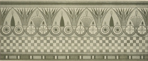 Wiz. 31. Pas ozdobnie kolorowany z grobowca w Tebach. (Kolory: czerwony, niebieski, zielony, żółty i biały). (Do str. 58).