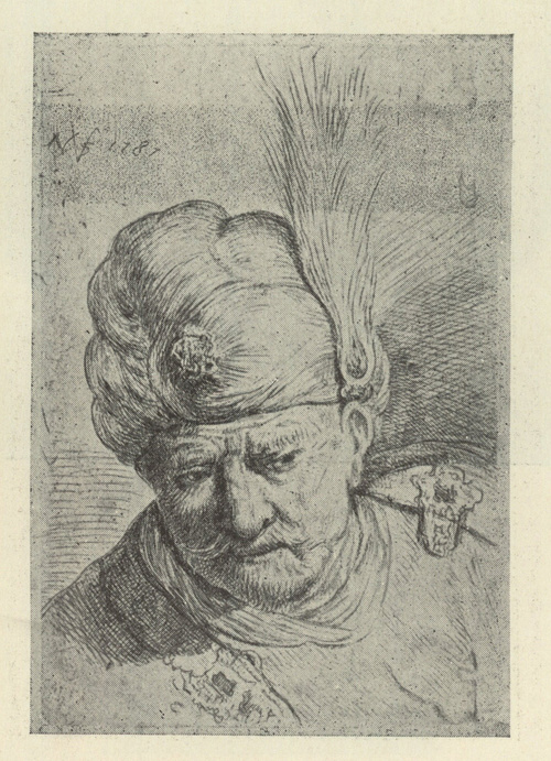 POPIERSIE ZNAKOMITEGO SZLACHCICA. Wymiary oryg. 6,8X4,9 cm. Wykaz rycin: nr. 61. Ze zb. graf. Muz. Narod. w Warszawie.