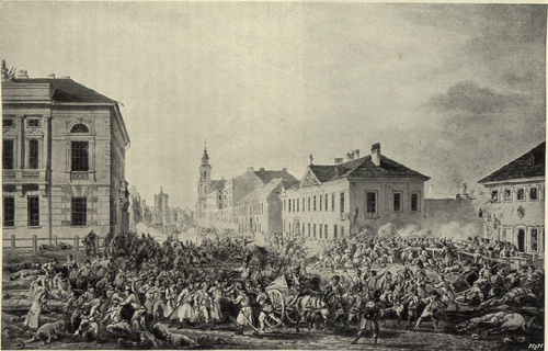 A. Orłowski: Powstanie w Warszawie 17. kwietnia 1794. Walka na krakowskiem przedmieściu.