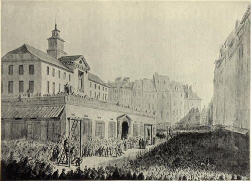 Wieszanie zdrajców w Warszawie w dniu 9. maja 1794.