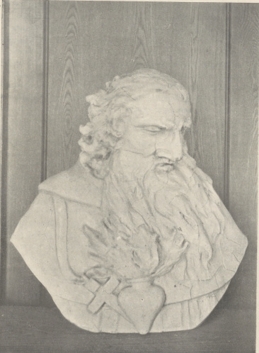 Zamek w Nieświeżu. Bibljoteka. Popiersie wykonane w Świerżniu. Wiek XVIII.