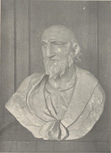 Zamek w Nieświeżu. Bibljoteka. Popiersie wykonane w Świerźniu, Wiek XVIII.