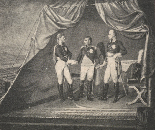 Spotkanie cesarza Aleksandra I, Napoleona i Fryderyka Wilhelma III, dnia 26 czerwca 1807 r.