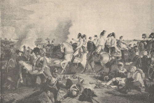 Arcyksiąże Karol w bitwie pod Aspern. Dnia 21  i 22 maja 1809 r). Według obrazu P. Kraffta, w domu inwalidów we Wiedniu.