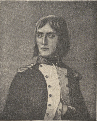 Napoleon jako oficer artyleryi. Z obrazu Philippoteaux.