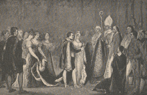 Ślub Napoleona z Maryą Ludwiką, dnia 2 kwietnia 1810 r. Według obrazu Rougeta w galeryi wersalskiej.