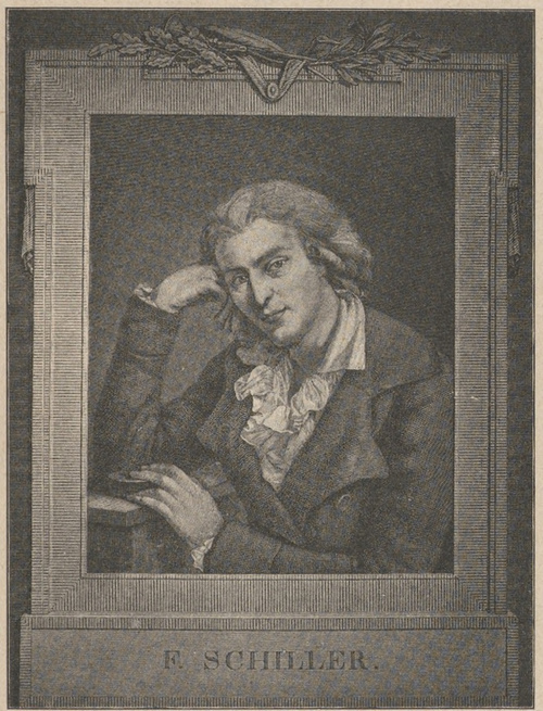 Fryderyk Schiller (1759 i 1805). Z miedziorytu J. U. Mϋllera.