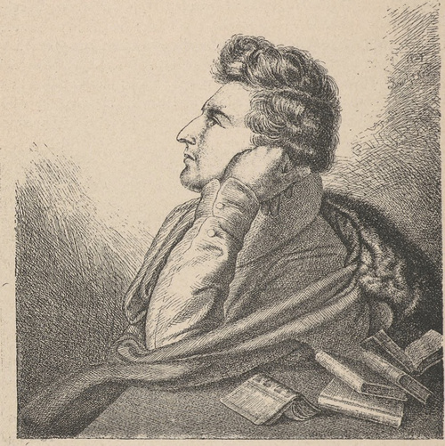 Henryk Heine (1799 † 1856). Według sztychu L. E. Grimm’a.