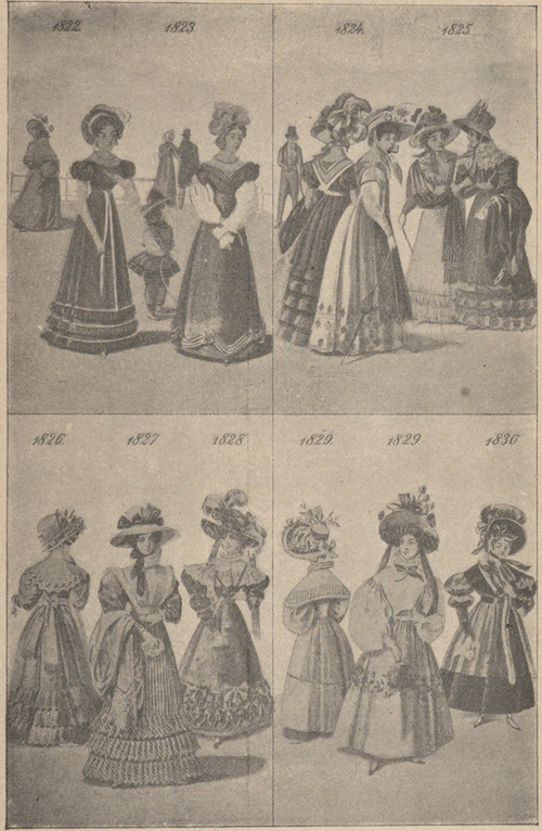 Mody od roku 1822—1830.