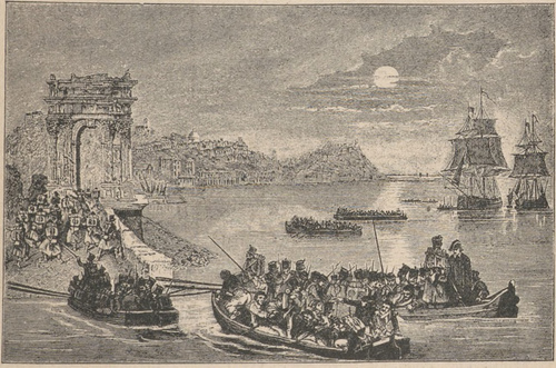 Zajęcie Ankony przez Francuzów w r. 1832. Według rysunku Jeanrona.