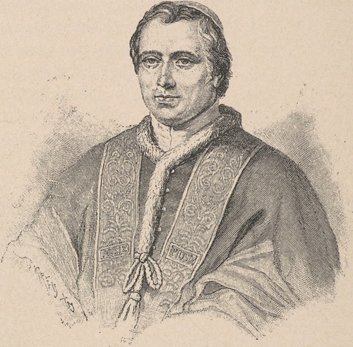 Pius IX (1846-1878). Według litografii L. Massarda.