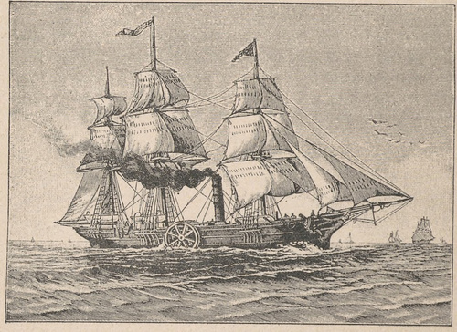 “Savannah“ (pierwszy parowiec z r. 1819.