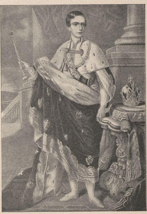 Franciszek Józef I, cesarz austryacki (ur r. 1830). Według sztychu z roku 1849.