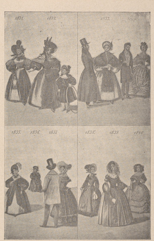 Mody z roku 1831—1840.