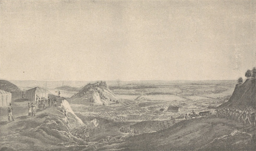 Przejście “Wielkiej armii” przez Niemen w d. 24 czerwca 1812 r. Z obrazu A. Crüwella.