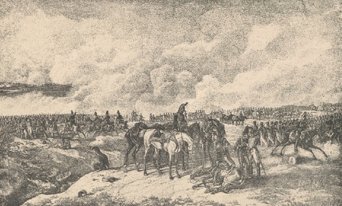 Bitwa pod Borodino, dnia 7 września 1812 r. Według rysunku A. Adama.