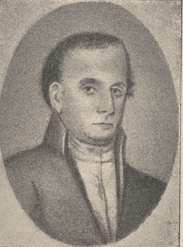 Marcin Badeni (†1825). Z dzieła „Burb. na wygn.“. – Oryginał w zbiór. Bibl. Pawlikowskich we Lwowie.