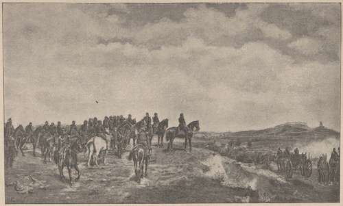 Napoleon III w bitwie pod Solferino, dnia 24 czerwca 1859 r. Według obrazu Meissoniera w Muzeum Luksemburskim w Paryżu.