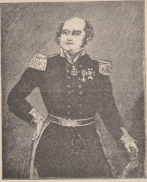 John Franklin (1786 † 1847). Według drzeworytu współczesnego.