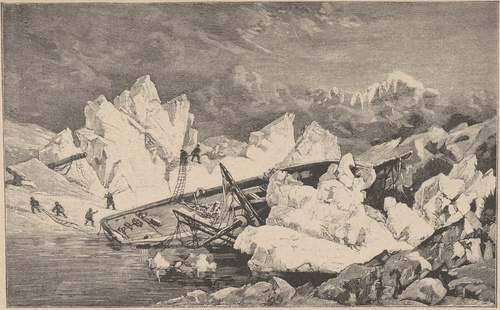 “Hansa” w lodach. Z dzieła: Druga wycieczka niemieckich do bieguna północnego w r. 1869/70.